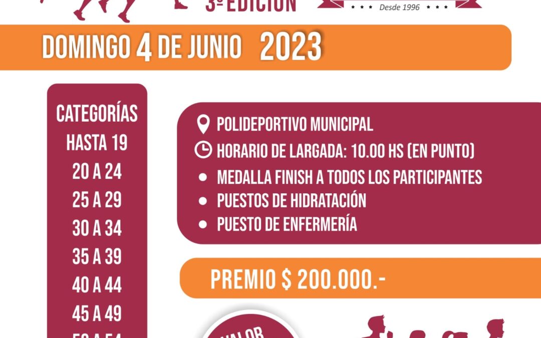 Se viene una nueva edición de la Corrida Lo de Pedro – Trenque Lauquen. 5 y 10 kms, Importantes premios