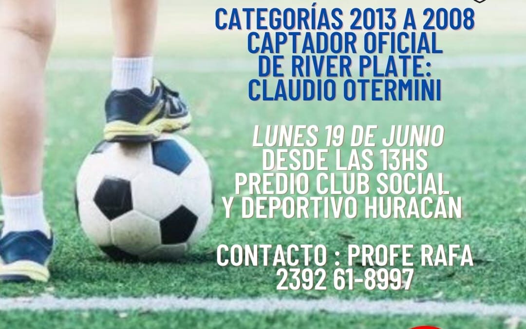 Prueba de Jugadores – River Plate en Huracan de Pellegrini el lunes 19 de Junio