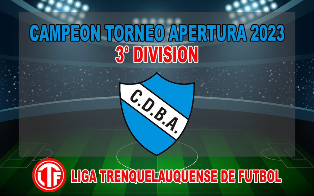 LTF 3° Division – Barrio Alegre Campeon Torneo Apertura