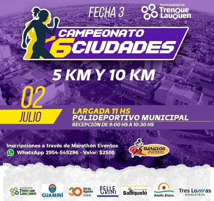 CAMPEONATO SEIS CIUDADES: LA TERCERA FECHA SE DISPUTARÁ EL PRÓXIMO DOMINGO (2 DE JULIO) EN TRENQUE LAUQUEN