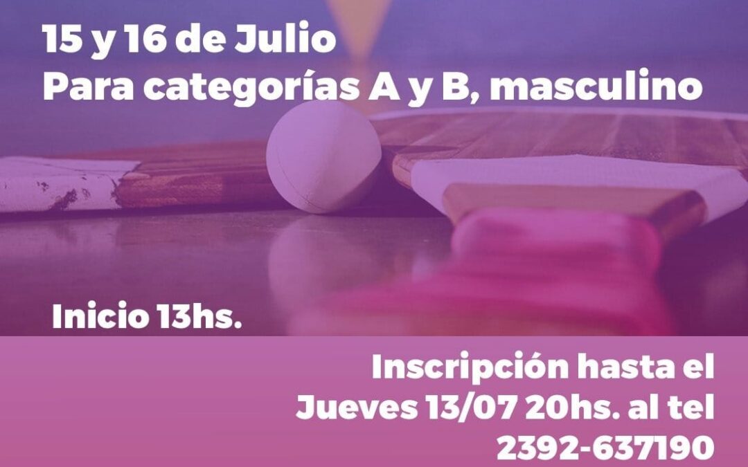 Torneo de Pelota Paleta 6 Ciudades en Pellegrini