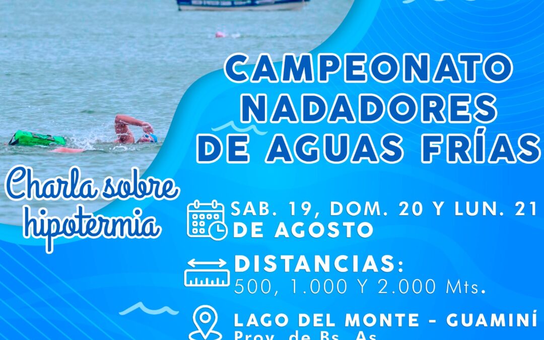SEGUNDO CAMPEONATO ARGENTINO DE NADADORES DE AGUAS FRÍAS LLEGA A GUAMINÍ