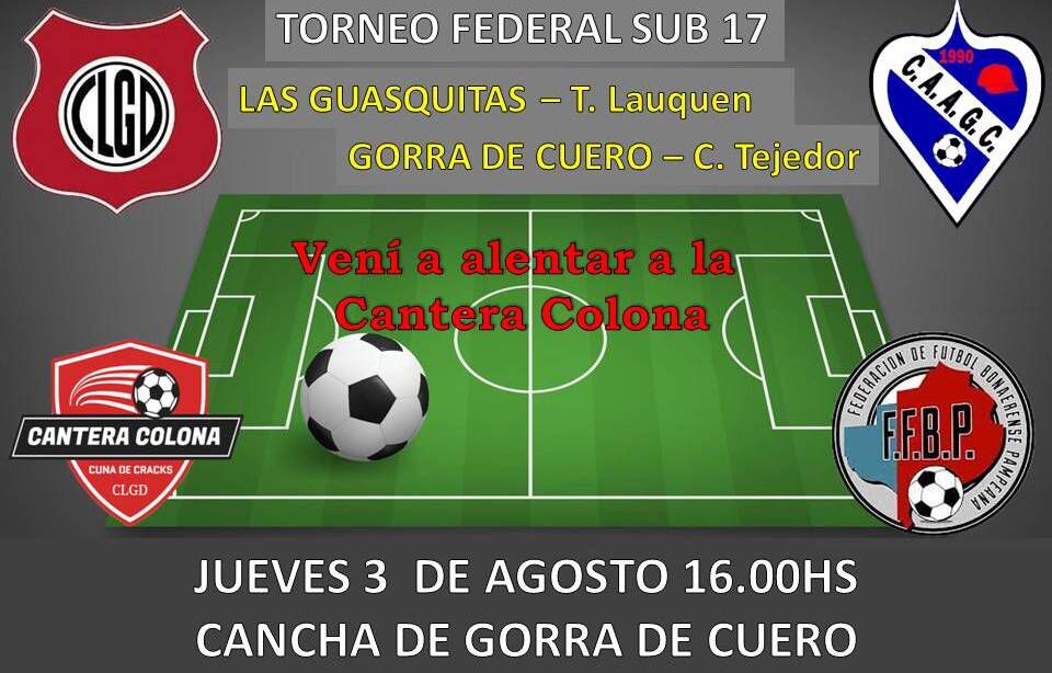Las Guasquitas comienza su camino en Torneo de Federacion Sub 17 en Carlos Tejedor hoy