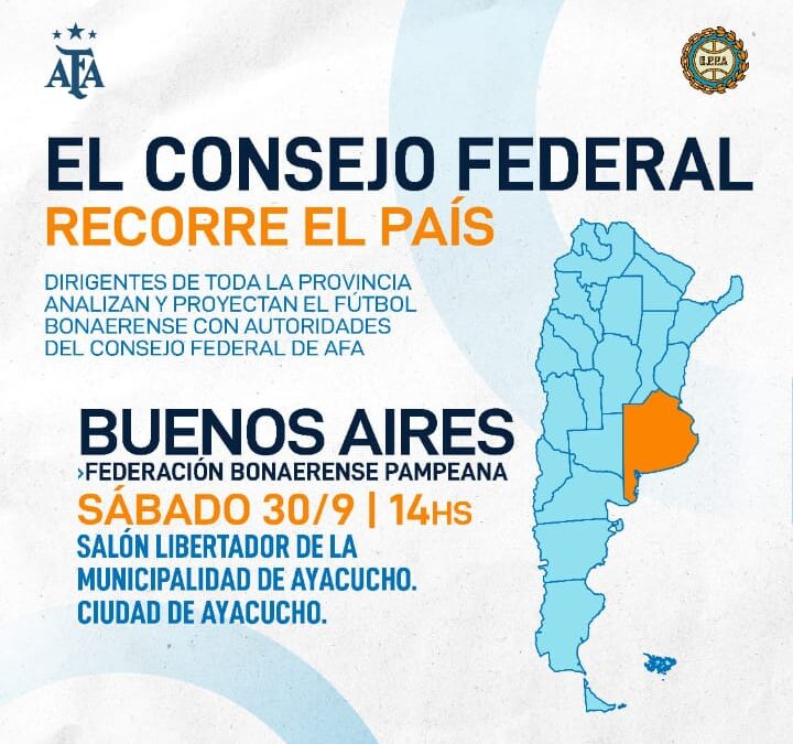 Importante reunion del Consejo Federal en Ayacucho. Cada Liga recibira una computadora y se trataran temas importantes