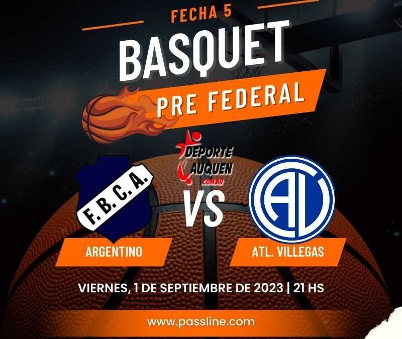 FBC ARGENTINO JUEGA HOY Y EL DOMINGO POR EL PRE FEDERAL. TAMBIEN HAY FORMATIVAS
