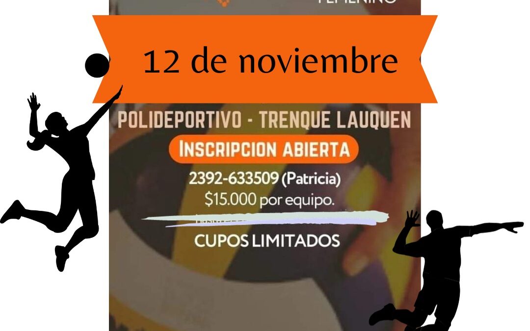 VOLEY: TORNEO FEMENINO PASO AL 12 DE NOVIEMBRE