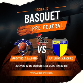 Prefederal de Basquet – Mañana FBC Argentino es local, en la previa se podra ver en patalla gigante a la seleccion de futbol por eliminatorias