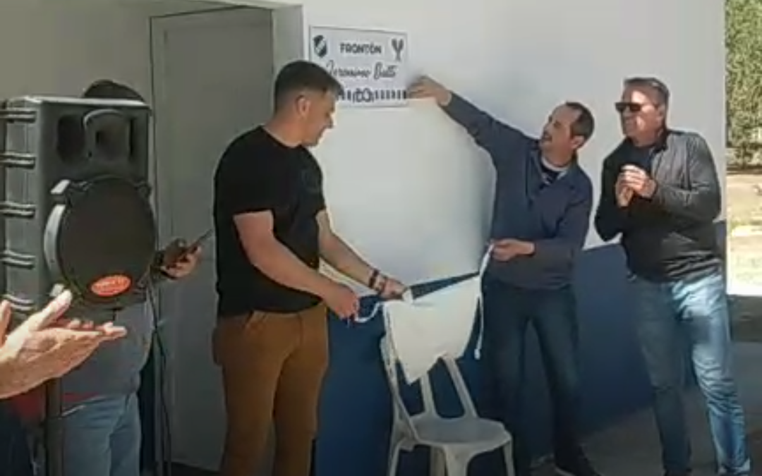 Se inauguro el vestuario de la cancha de Pelota Paleta en FBC Argentino