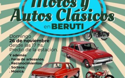 1er Encuentro de motos y autos clasicos este domingo 26 en Beruti