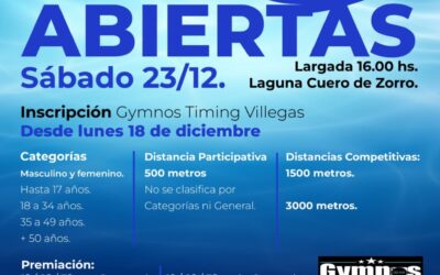 YA TIENE FECHA LA PRUEBA DE AGUAS ABIERTAS EN CUERO DE ZORRO: EL SÁBADO 23