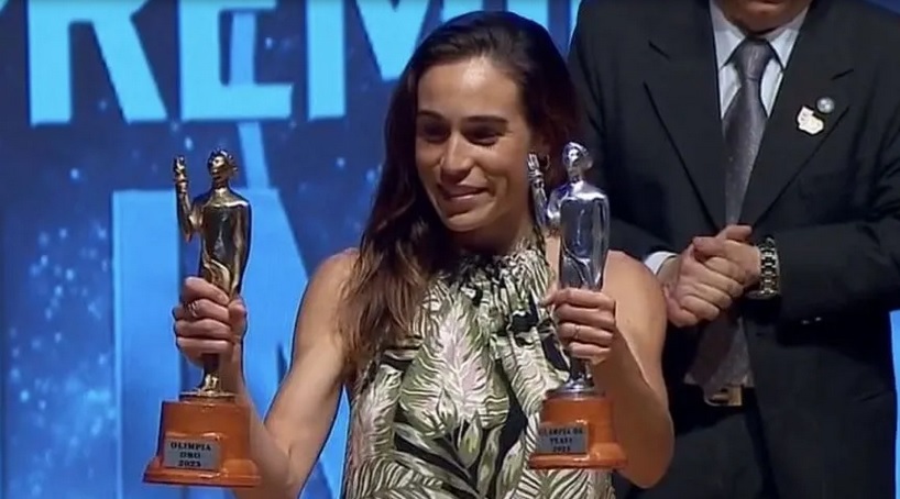 Lionel Messi y Belén Casetta, ganadores del Olimpia de Oro 2023