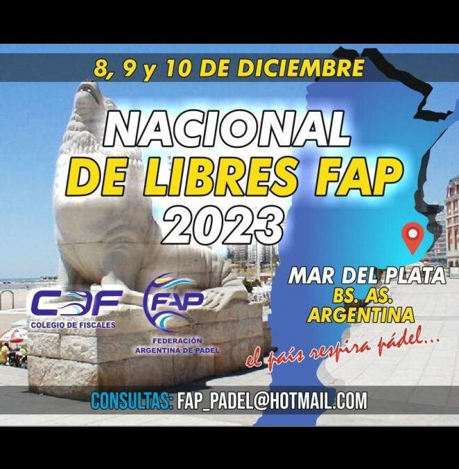 El viernes comienza el Nacional de Libres – FAP 2023 en Mar del Plata con muchos trenquelauquenses