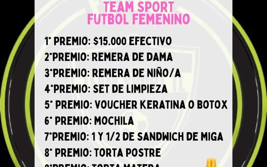 Team Sport Futbol Femenino lanzo un bono contribucion