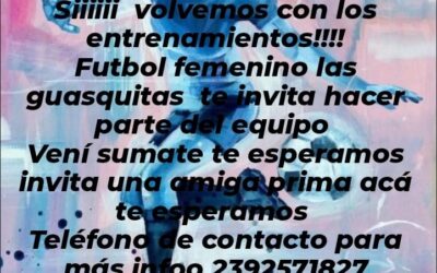 Las Guasquitas comienza entrenamiento de Futbol Femenino