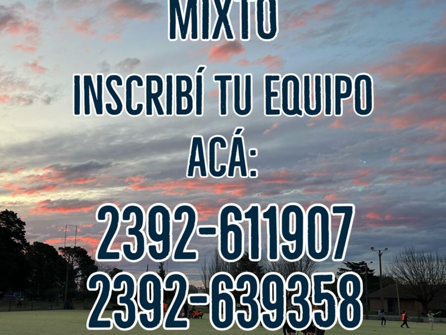 Sabado 3 de Febrero Seven Mixto de Hockey en FBC Argentino. Abierta la inscripcion