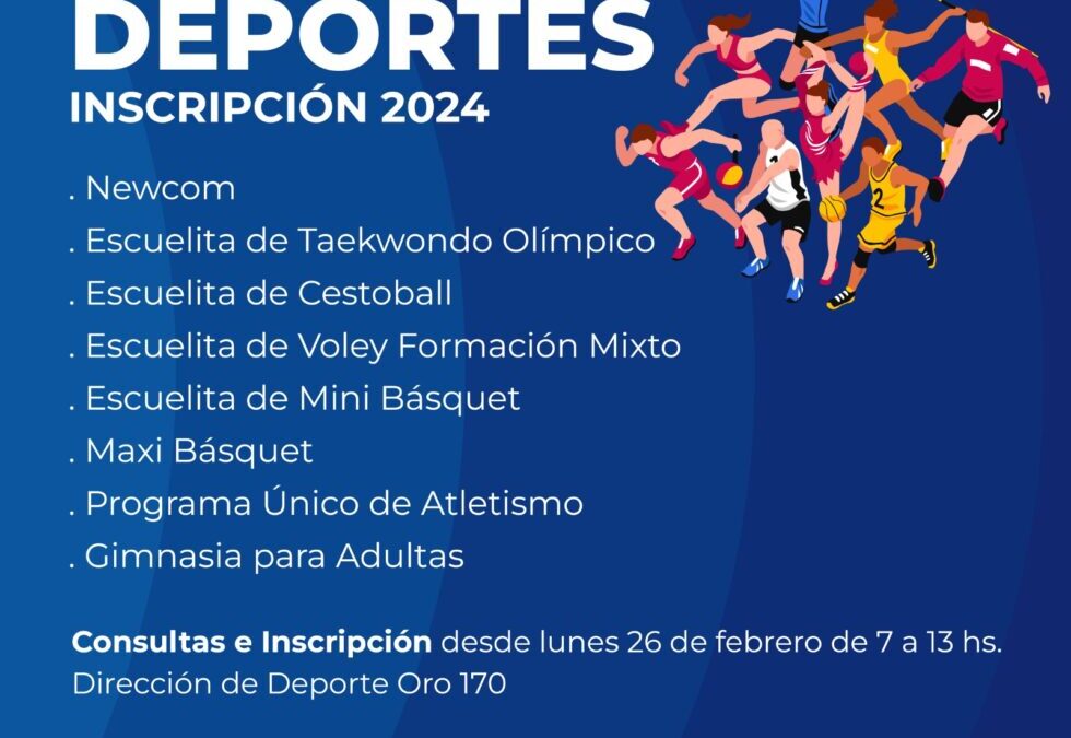 EN SUS MARCAS… LA DIRECCIÓN DE DEPORTE ABRE EL LUNES LA INSCRIPCIÓN PARA LOS TALLERES ANUALES EN OCHO DISCIPLINAS