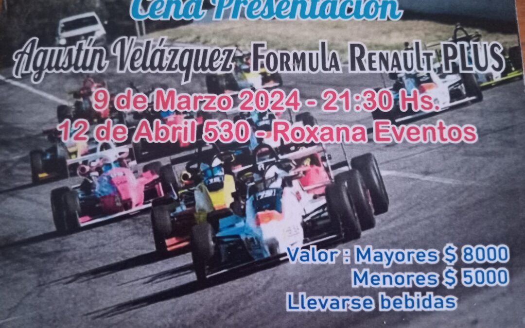 Formula Renault: El piloto Agustin Velazquez realizo primera prueba exitosa en el Cabalen de Cordoba y presento auto