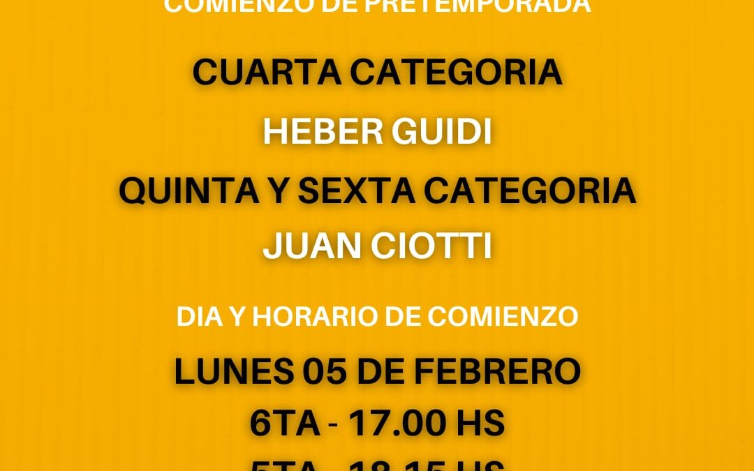 El lunes 5 de febrero comienzan entrenamientos de Inferiores en Monumental