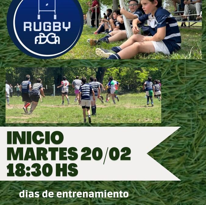 El día 20 de febrero comienzan entrenamientos de la M14 de Rugby en FBC Argentino