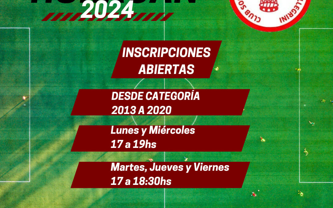 Abierta la inscripcion Escuela de fútbol infantil Huracan de Pellegrini.