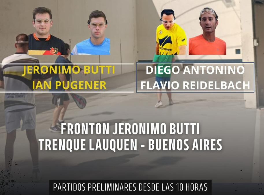 Sabado 16 de marzo, Pelota Paleta en Trenque Lauquen