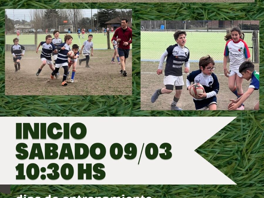 Inicio de los entrenamientos de Rugby de la categoría Infantiles a partir del sábado 9 de marzo en FBC Argentino