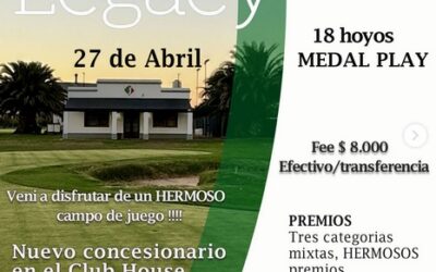 Este fin de semana TORNEO LEGACY de Golf