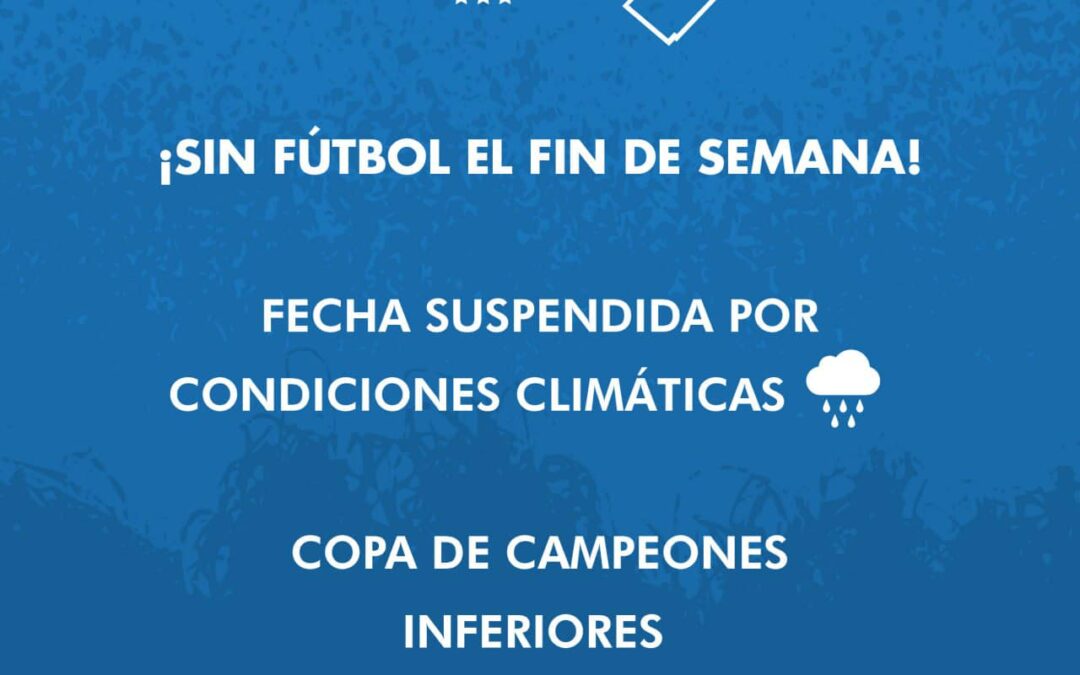 La Liga Pehuajense de Fútbol comunica que decidió suspender toda la actividad futbolística programada para el Sábado 13 y Domingo 14