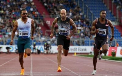 Atletismo: Doblete del velocista De Grasse, victorias de Duplantis y Caudery en Ostrava