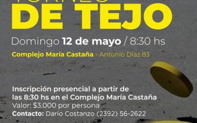 TORNEO DE TEJO, EL PRÓXIMO DOMINGO (12) EN EL COMPLEJO MARÍA CASTAÑA