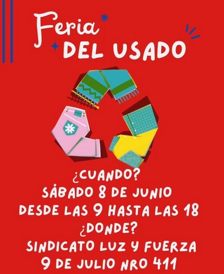 8 DE JUNIO – GRAN FERIA DEL USADO – ORGANIZA SUBCOMISIÓN INFANTILES CLUB ATLÉTICO TRENQUE LAUQUEN