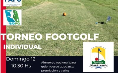 El domingo 12 de Mayo, gran torneo de Footgolf en Trenque Lauquen