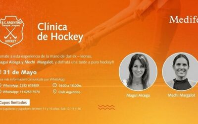 CLINICA DE HOCKEY – Magui Aicega y Mechi Margalot en Trenque Lauquen el 31 de Mayo