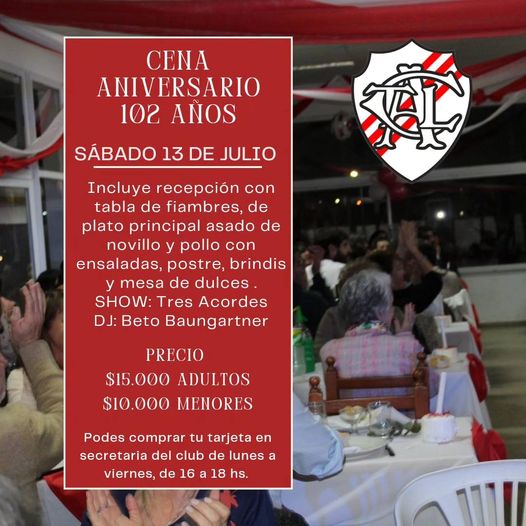 CENA ANIVERSARIO 102 AÑOS de ATLETICO TRENQUE LAUQUEN