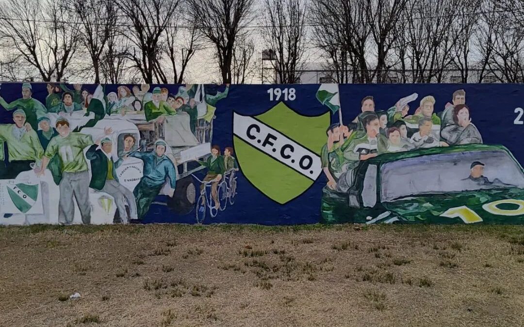 Ferro C. Oeste realizo un mural en su estadio