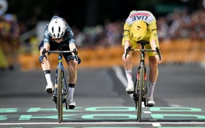 Tour de Francia: Epica definición por «la tela de una cubierta» en etapa donde Vingegaard supero con lo justo a Pogacar