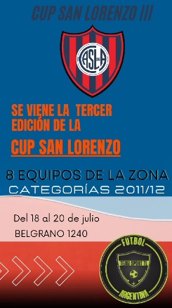 Arranca la tercera edición de la Cup San Lorenzo. El año próximo Team Sport TL tendría una plaza en Liga Metropolitana