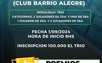 El Domingo 1 torneo de Bochas por trios en Barrio Alegre