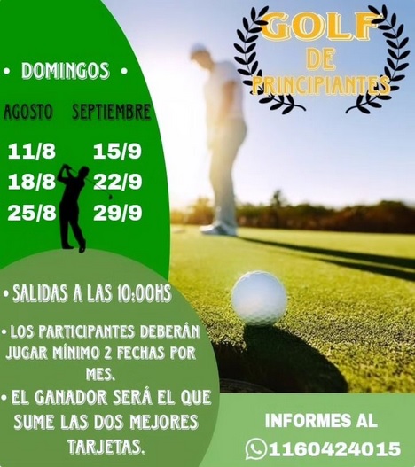 Golf en Trenque Lauquen – Fechas torneos Principiantes los Domingos