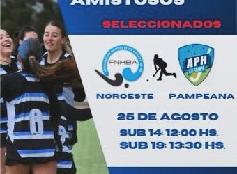 Mañana domingo 25 de Agosto, amistosos de selecciones de Hockey en FBC Argentino