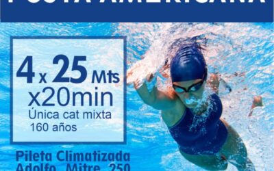 El próximo viernes 30 de Agosto se realizará una Posta Americana en la Pileta Climatizada Municipal de Pehuajo