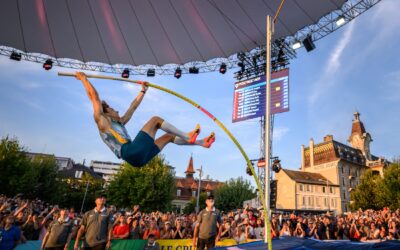 Atletismo: El sueco mondo Duplantis regreso a la acción luego de París, y batió el récord del torneo de la Wanda Diamond en el centro de Lausana