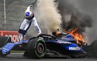Formula 1: Impresionante accidente de Loan Sargeant en el circuito de Zandwoort, en Países Bajos