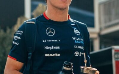 Franco Colapinto llego al circuito de Baku, recorrió el callejero y convocado por la F1, estuvo en una conferencia de prensa