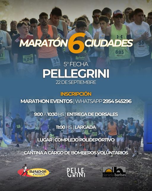 ¡El Maratón 6 Ciudades llega a Pellegrini!. Abierta la inscripcion