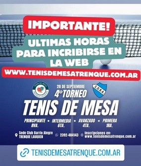 Se viene otro torneo de Tenis de Mesa en Barrio Alegre