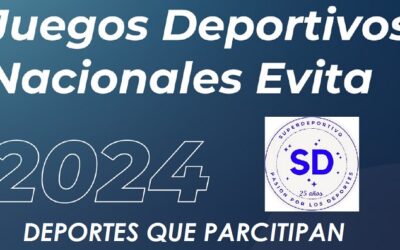 Los Juegos Nacionales Evita 2024  se realizaran del 4 al 9 de noviembre en Mar del Plata