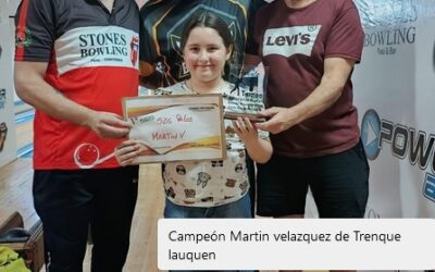 Martin Velazquez Campeon Interprovincial 2024 de Bowling en Santa Rosa. Manuel Bauer 12°