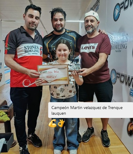 Martin Velazquez Campeon Interprovincial 2024 de Bowling en Santa Rosa. Manuel Bauer 12°