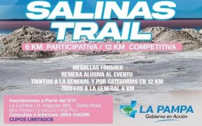 Atletismo: Se anuncia prueba Salinas Trail, el domingo 8 de diciembre entre Salinas Grandes y Macachin, La Pampa
